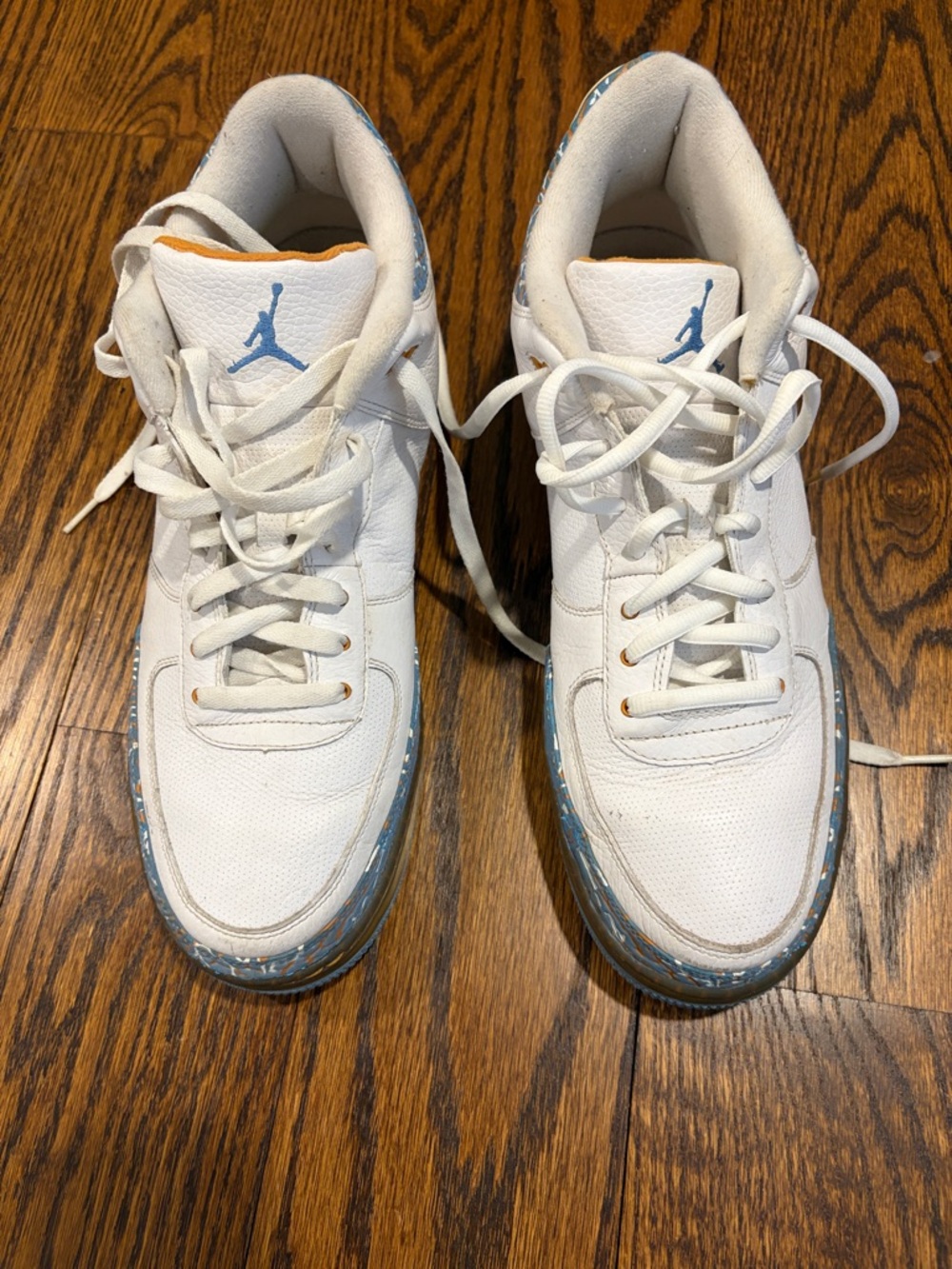 Nike Air Jordan 1 Low White University Blue 323526-141 Men’s Size 14